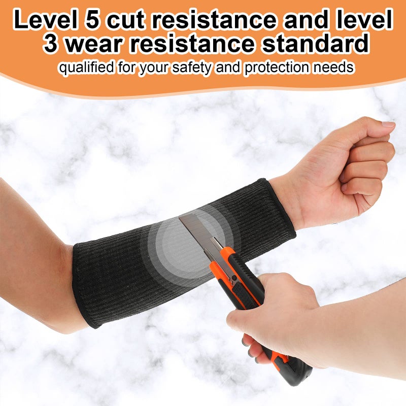 SATINIOR 5 Pairs Cut Burn Resistant Sleeves Arm Protection Sleeves Forearm Arm Protectors Thin Skin Bruising Arm Guards(Black, Gray) - Image 5